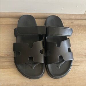Black Slide Sandals